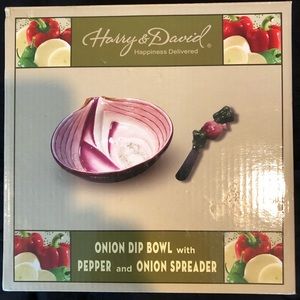 Harry & David Dip Bowl with Spreader